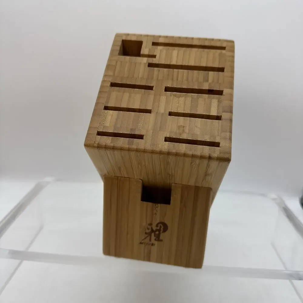 Miyabi 10-Slot Bamboo Knife Block Only - Knives Not Included Excellent Shape